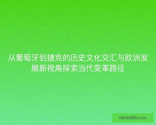 从葡萄牙到捷克的历史文化交汇与欧洲发展新视角探索当代变革路径